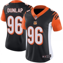 Nike Bengals #96 Carlos Dunlap Black Team Color Womens Stitched NFL Vapor Untouchable Limited Jersey