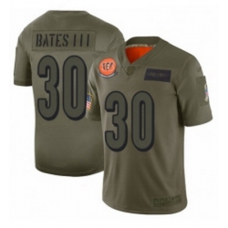 Womens Cincinnati Bengals 30 Jessie Bates III Limited Camo 2019 Salute to Service Football Jersey