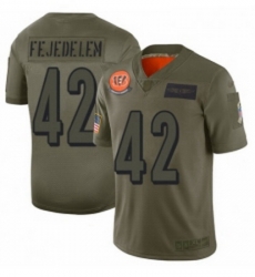 Womens Cincinnati Bengals 42 Clayton Fejedelem Limited Camo 2019 Salute to Service Football Jersey