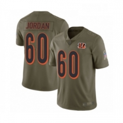 Youth Cincinnati Bengals 60 Michael Jordan Limited Olive 2017 Salute to Service Football Jersey