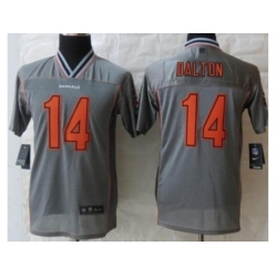 Youth Nike Cincinnati Bengals 14 Andy Dalton Grey Vapor Elite Jerseys