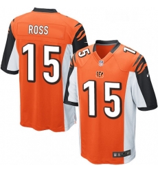 Youth Nike Cincinnati Bengals 15 John Ross Game Orange Alternate NFL Jersey