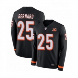 Youth Nike Cincinnati Bengals 25 Giovani Bernard Limited Black Therma Long Sleeve NFL Jersey