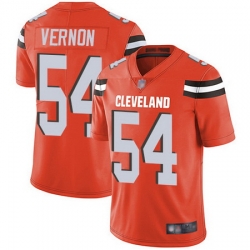 Browns #54 Olivier Vernon Orange Alternate Men Stitched Football Vapor Untouchable Limited Jersey