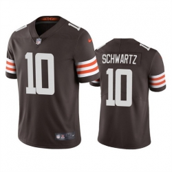 Men Cleveland Browns 10 Anthony Schwartz Tan Brown Vapor Untouchable Limited Stitched Jersey