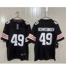 Men Cleveland Browns 49 Carson Schwesinger Brown 2026 Vapor Limited Stitched Football Jersey Men Cleveland Browns 49 Carson Schwesinger Brown 2026 Vapor Limited Stitched Football Jersey