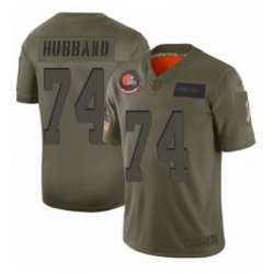 Men Cleveland Browns 74 Chris Hubbard Limited Camo 2019 Salute to Service Football Jersey