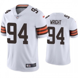 Men Cleveland Browns 94 Alex Wright White Vapor Untouchable Limited Stitched Jersey