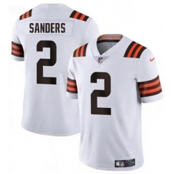 Men Cleveland Browns Nike #2 Shedeur Sanders White Stitched NFL Jersey