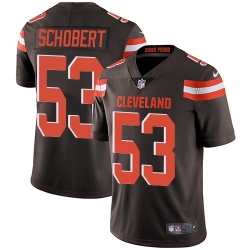 Men Nike Browns #53 Joe Schobert Brown Team Color Stitched NFL Vapor Untouchable Limited Jersey