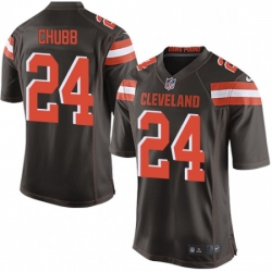 Mens Nike Cleveland Browns 24 Nick Chubb Game Brown Team Color NFL Jersey