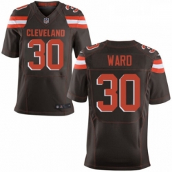 Mens Nike Cleveland Browns 30 Denzel Ward Elite Brown Team Color NFL Jersey