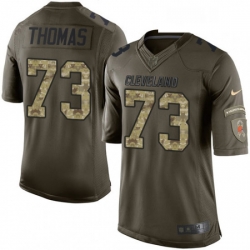 Mens Nike Cleveland Browns 73 Joe Thomas Elite Green Salute to Service NFL Jersey