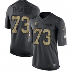 Mens Nike Cleveland Browns 73 Joe Thomas Limited Black 2016 Salute to Service NFL Jersey