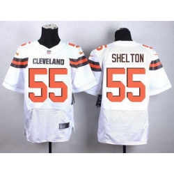 Nike Browns #55 Danny Shelton White Men Stitched NFL New Elite Jersey