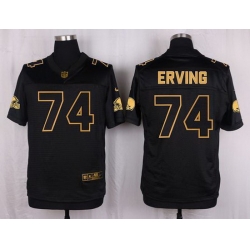 Nike Browns #74 Cameron Erving Black Mens Stitched NFL Elite Pro Line Gold Collection Jersey