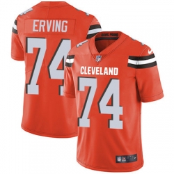 Nike Browns #74 Cameron Erving Orange Alternate Mens Stitched NFL Vapor Untouchable Limited Jersey