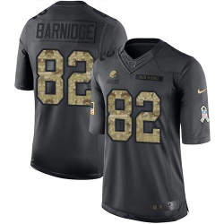 Nike Browns #82 Gary Barnidge Black Mens Stitched NFL Limited 2016 Salute to Service Jersey