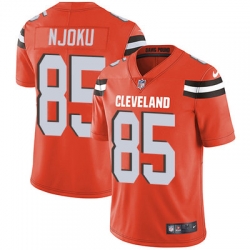 Nike Browns #85 David Njoku Orange Alternate Mens Stitched NFL Vapor Untouchable Limited Jersey