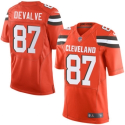 Nike Browns #87 Seth DeValve Orange Alternate Mens Stitched NFL New Elite Jersey