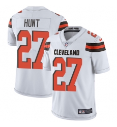 Nike Cleveland Browns 27 Kareem Hunt White Men Stitched NFL Vapor Untouchable Limited Jersey