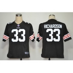 Nike Cleveland Browns 33 Trent Richardson Brown Game NFL Jersey