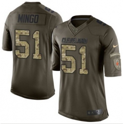 Nike Cleveland Browns #51 Barkevious Mingo Green Men 27s Stitched NFL Limited Salute to Service Jersey