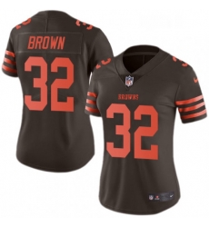 Womens Nike Cleveland Browns 32 Jim Brown Limited Brown Rush Vapor Untouchable NFL Jersey