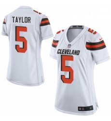 Womens Nike Cleveland Browns 5 Tyrod Taylor Game White NFL Jersey