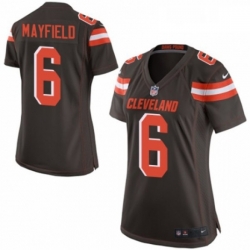 Womens Nike Cleveland Browns 6 Baker Mayfield Game Brown Team Color NFL Jersey