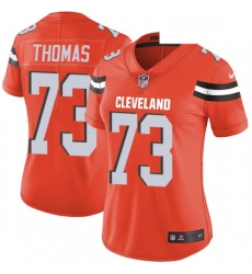 Womens Nike Cleveland Browns 73 Joe Thomas Orange Alternate Vapor Untouchable Limited Player NFL Jersey