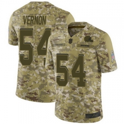 Browns 54 Olivier Vernon Camo Youth Stitched Football Limited 2018 Salute to Service Jersey