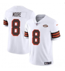 Youth Cleveland Browns 8 Elijah Moore White 1946 Collection Vapor Limited Stitched Football Jersey