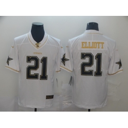 Cowboys 21 Ezekiel Elliott White Gold Vapor Untouchable Limited Jersey