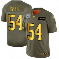 Cowboys 54 Jaylon Smith Camo Gold Men Stitched Football Limited 2019 Salute To Service Jersey