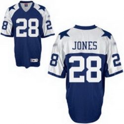 Dallas Cowboys 28 Felix Jones Blue Jerseys throwback