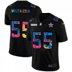 Dallas Cowboys 55 Leighton Vander Esch Men Nike Multi Color Black 2020 NFL Crucial Catch Vapor Untouchable Limited Jersey