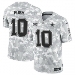 Men Dallas Cowboys 10 Cooper Rush 2024 F U S E Arctic Camo Salute To Service Limited Stitched Football Jersey