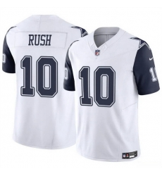 Men Dallas Cowboys 10 Cooper Rush White 2023 F U S E Vapor Untouchable Limited Stitched Football Jersey 1