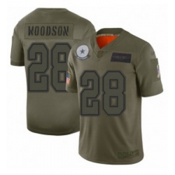 Men Dallas Cowboys 28 Darren Woodson Limited Camo 2019 Salute to Service Football Jersey