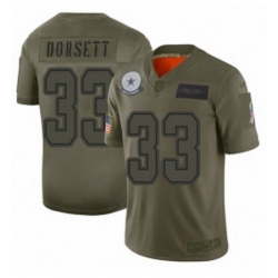 Men Dallas Cowboys 33 Tony Dorsett Limited Camo 2019 Salute to Service Football Jersey