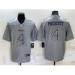 Men Dallas Cowboys 4 Dak Prescott Grey Atmosphere Fashion Stitched Game Jersey