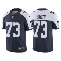 Men Dallas Cowboys 73 Tyler Smith Navy Thanksgiving Vapor Limited Stitched Jersey