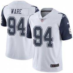 Men Dallas Cowboys 94 DeMarcus Ware White Vapor Limited Stitched Jersey