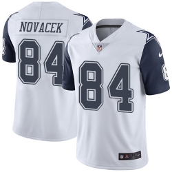 Men Nike Cowboys #84 Jay Novacek White Vapor Untouchable NFL Limited Rush Jersey