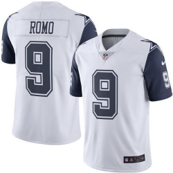 Men Nike Cowboys #9 Tony Romo White MStitched NFL Limited Jersey