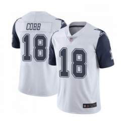 Mens Dallas Cowboys 18 Randall Cobb Limited White Rush Vapor Untouchable Football Jersey