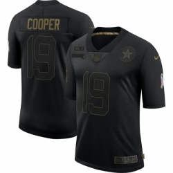 Men's Dallas Cowboys #19 Amari Cooper Black 2020 Salute To Service Limited Jersey