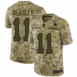 Mens Nike Dallas Cowboys 11 Cole Beasley Limited Camo 2018 Salute to Service NFL Jersey