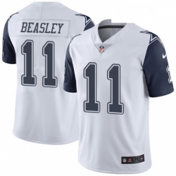 Mens Nike Dallas Cowboys 11 Cole Beasley Limited White Rush Vapor Untouchable NFL Jersey